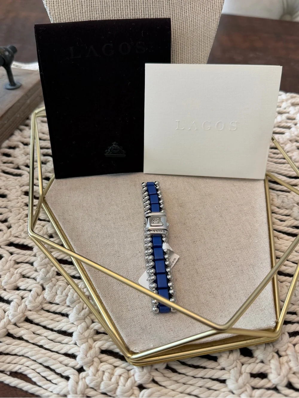 LAGOS Men’s Anthem Ceramic Link Bracelet in Ultramarine - 8” - New with Tags